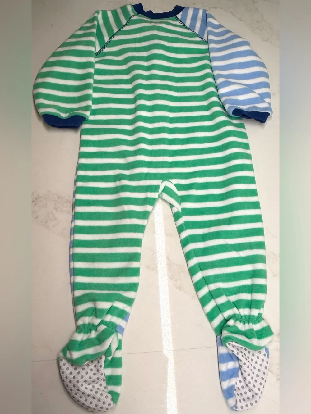 NWT The Children’s Place Mom’s Little Man Fleece Footed Sleeper 12-18M